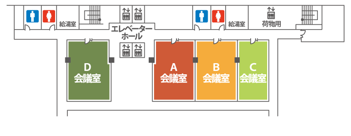 5F A・B・C・D会議室 フロア図